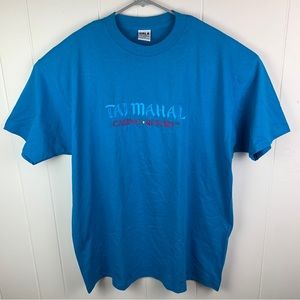 Vintage Taj Mahal Casino Shirt HRLA Trump Single Stitch Blue Men’s Extra Large